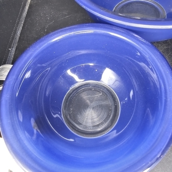 Vintage lot of three cobalt blue Pyrex bowls - Picture 4 of 6